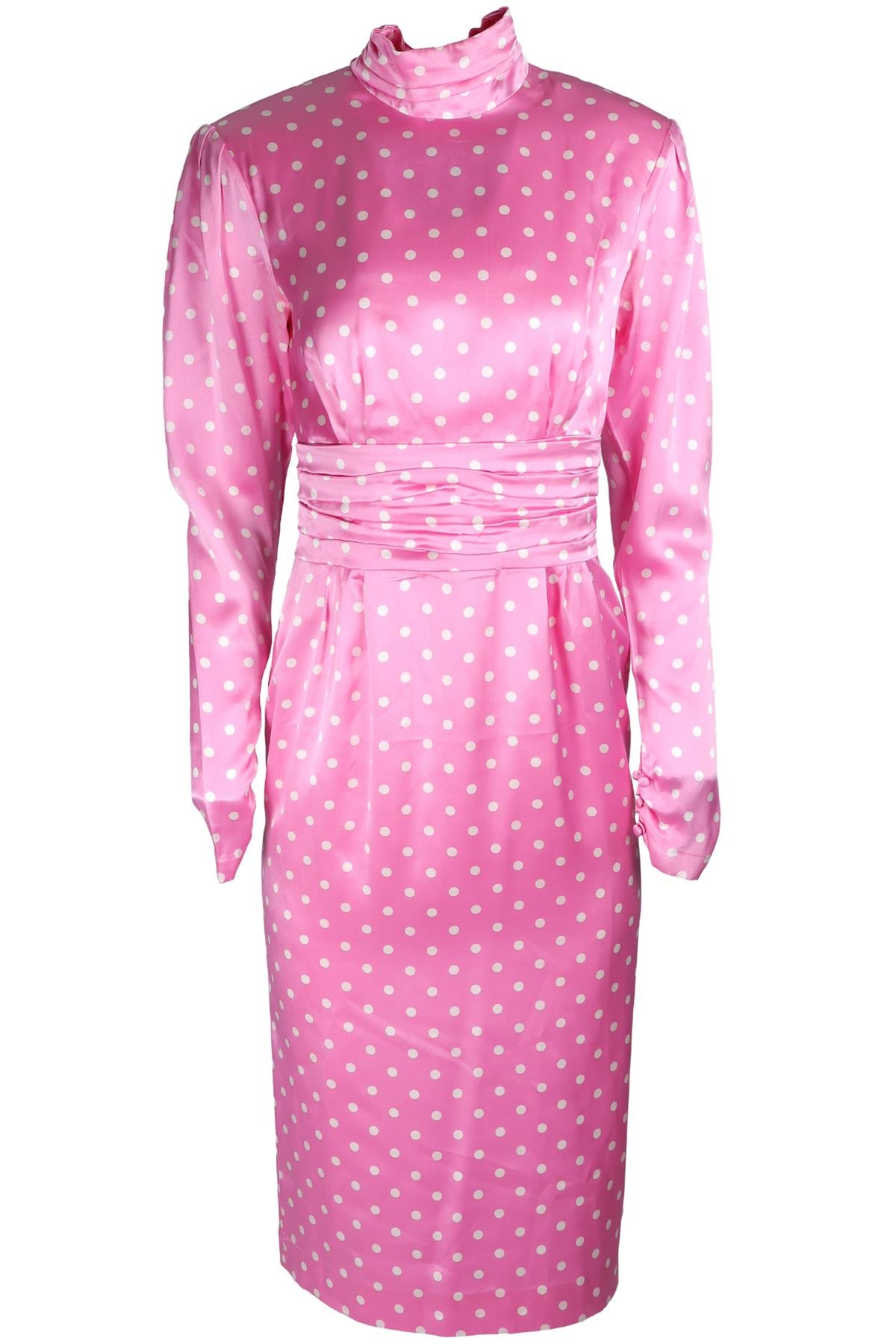 ALESSANDRA RICH PINK SILK MAXI DRESS IT 40 UK 8