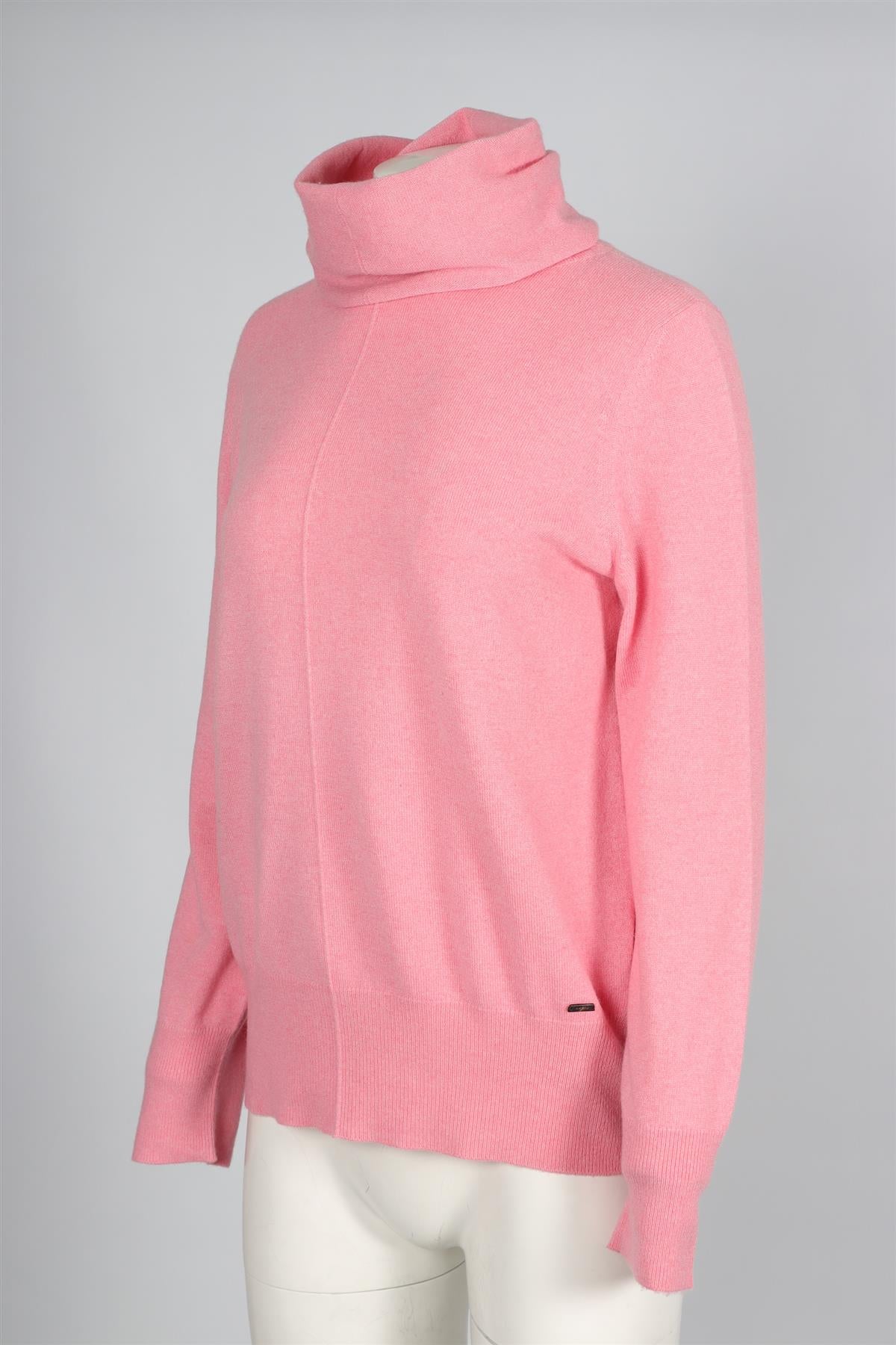 AKRIS PINK CASHMERE SWEATER UK 16 US 12