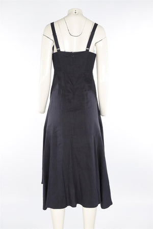 A.L.C. NAVY LINEN MAXI DRESS UK 8