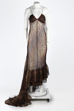 RAT & BOA BROWN SILK MAXI DRESS SMALL