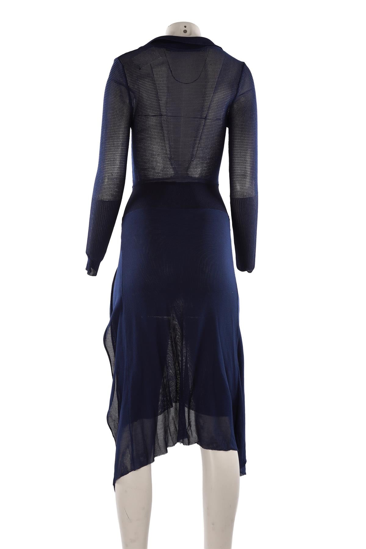 NAVY KNIT MAXI DRESS