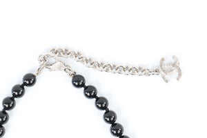 CHANEL BLACK 2016 CC PEARL NECKLACE