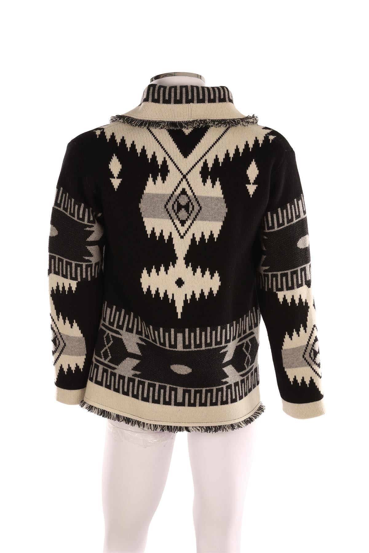 ALANUI BLACK MEN'S CASHMERE CARDIGAN SMALL
