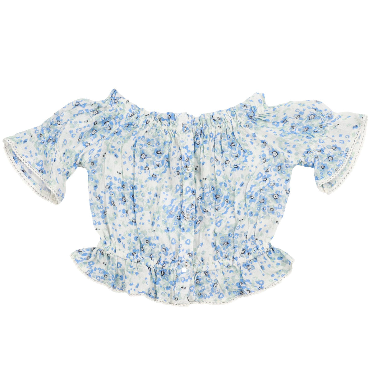 SUNDAY ST TROPEZ BLUE KIDS GIRLS TOP 4-6 YEARS