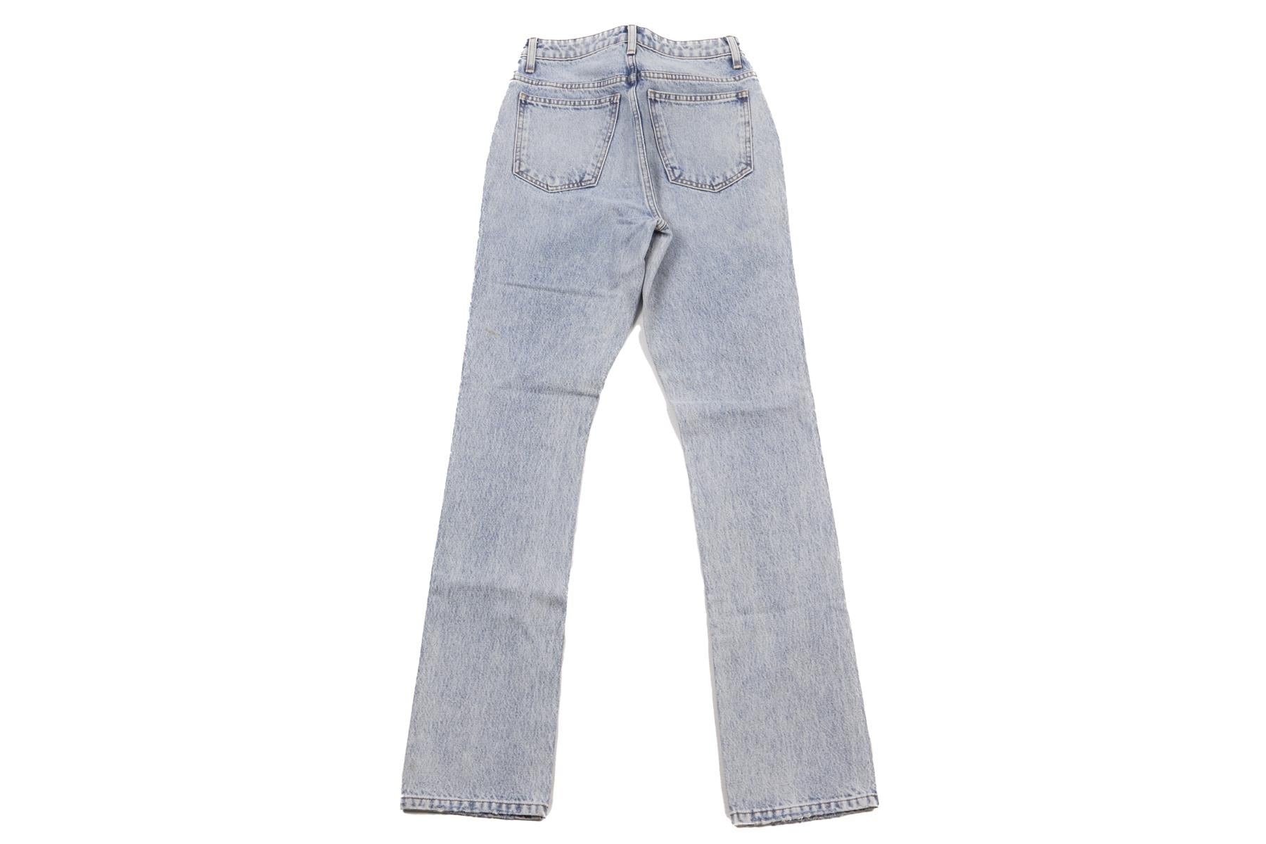 KHAITE BLUE DARIA HIGH RISE STRAIGHT LEG JEANS UK 8-10