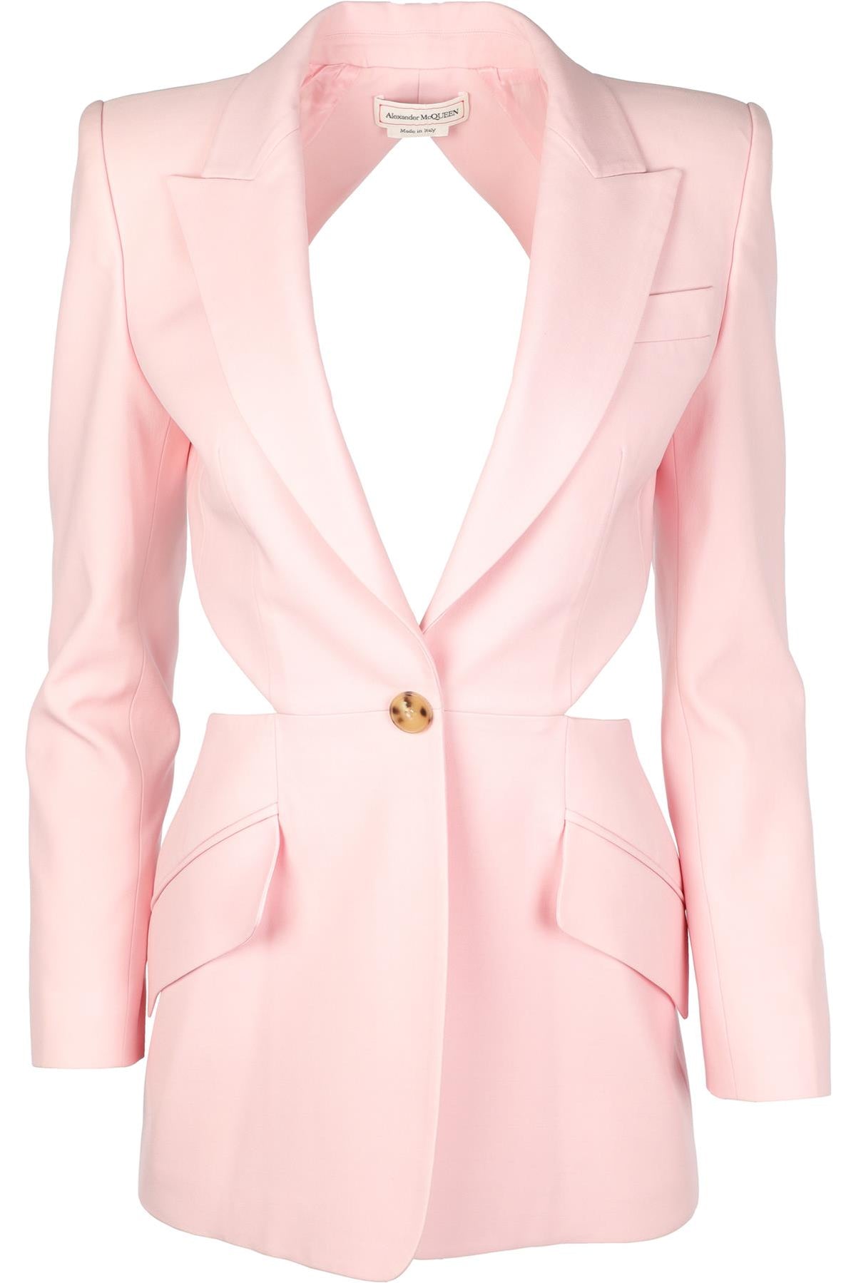 ALEXANDER MCQUEEN PINK WOOL BLAZER IT 40 UK 8