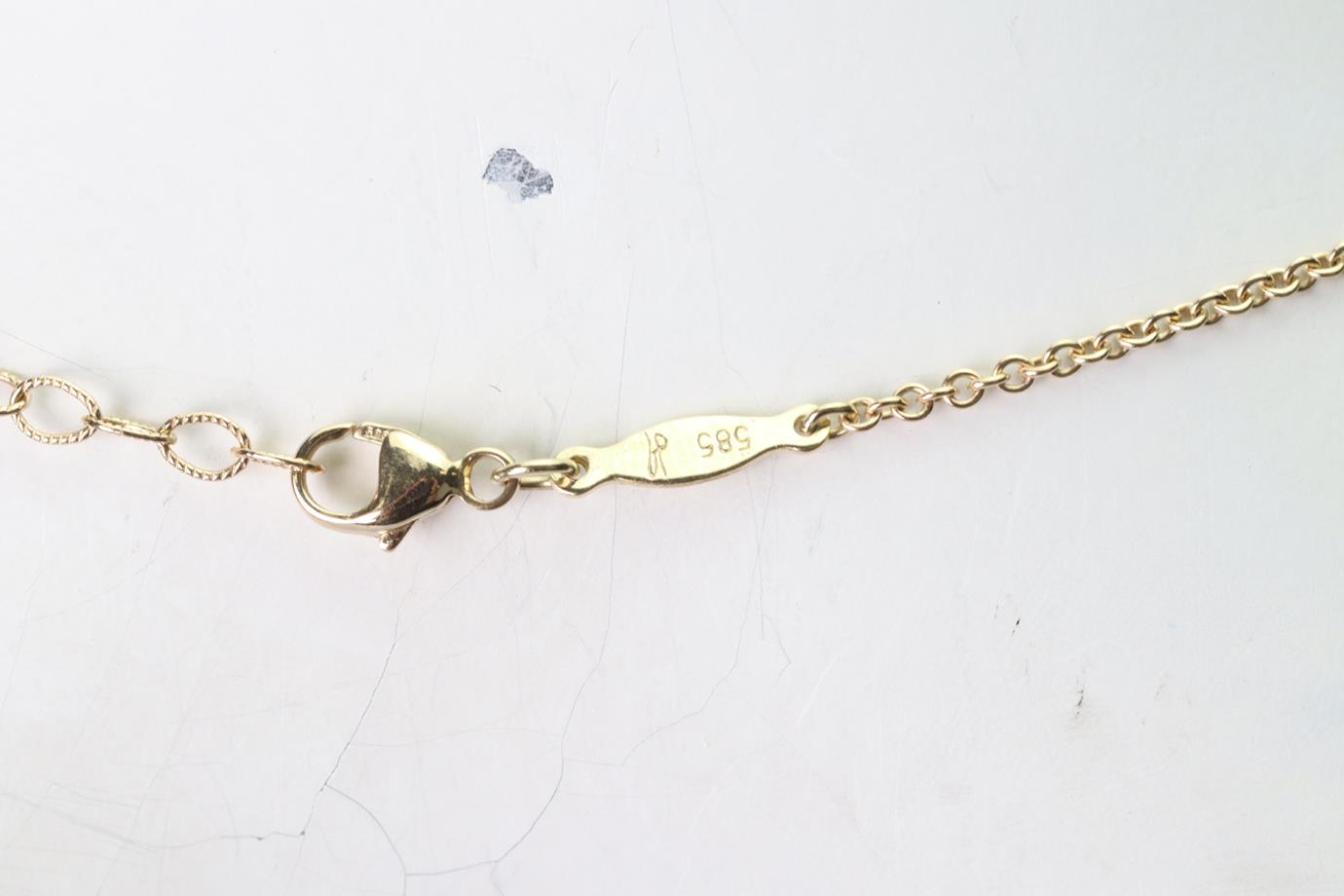 JACQUIE AICHE MAMA 14K YELLOW GOLD AND DIAMOND CHAIN NECKLACE
