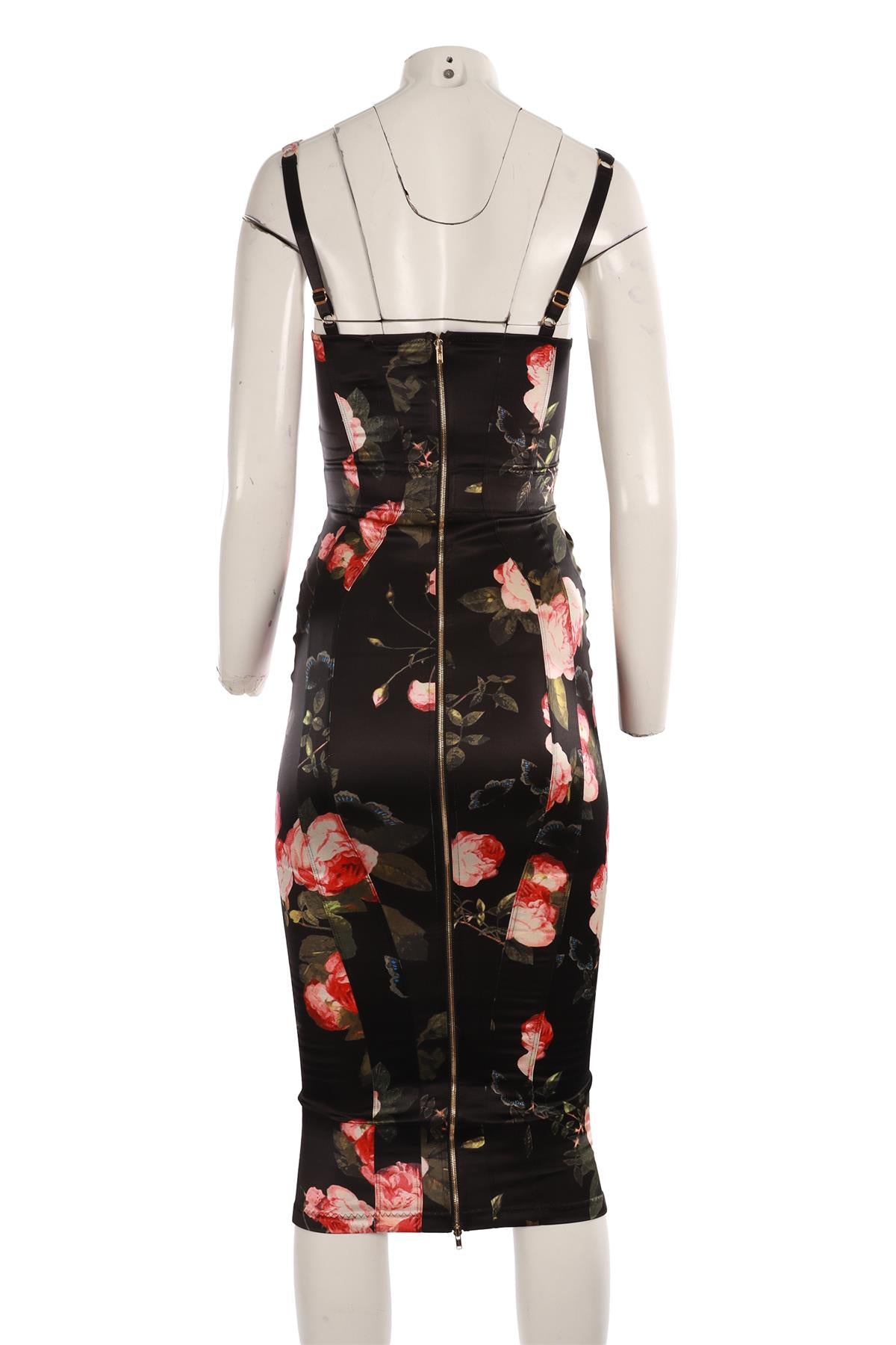 AGENT PROVOCATEUR MULTI SATIN MIDI DRESS UK 8