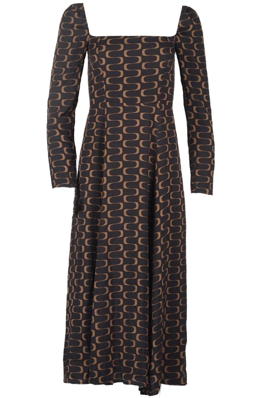 REFORMATION PRINTED CREPE MIDI DRESS US 4 UK 8