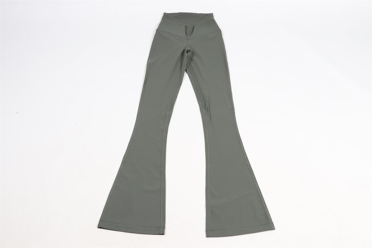 LULULEMON GREEN JERSEY FLARED PANTS US 2 UK 6