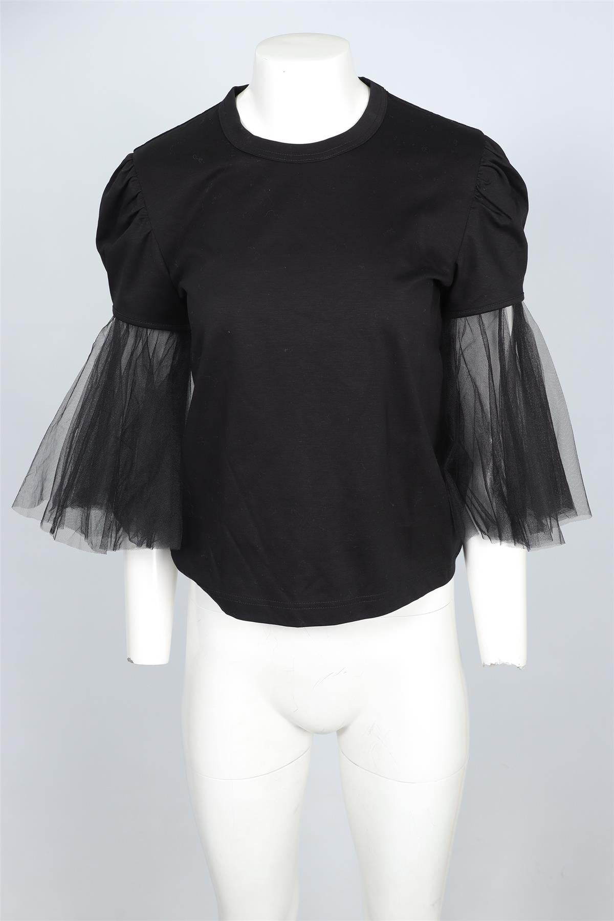 NOIR KEI NINOMIYA BLACK COTTON T-SHIRT MEDIUM