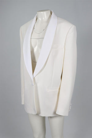 STELLA MCCARTNEY IVORY WOOL BLAZER IT 44 UK 12