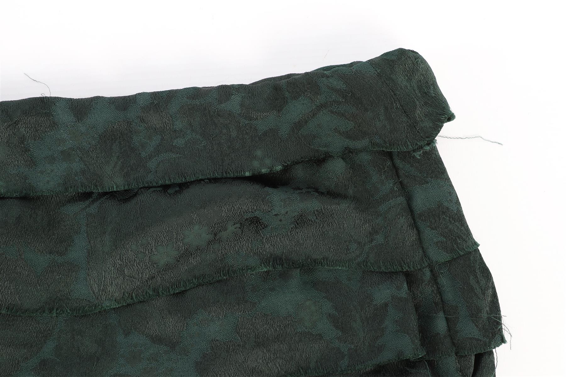 SAINT LAURENT GREEN 2025 SATIN MINI SKIRT FR 36 UK 8