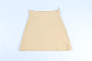 MIU MIU YELLOW CREPE MINI SKIRT IT 38 UK 6