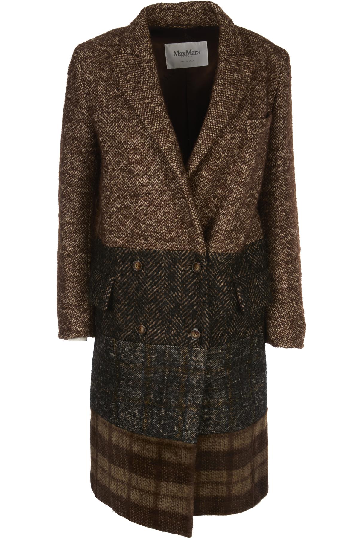 MAX MARA BROWN WOOL COAT IT 42 UK 10