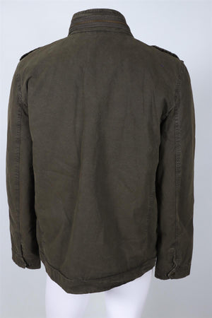 LEVI'S GREEN MEN'S COTTON JACKET LARGE