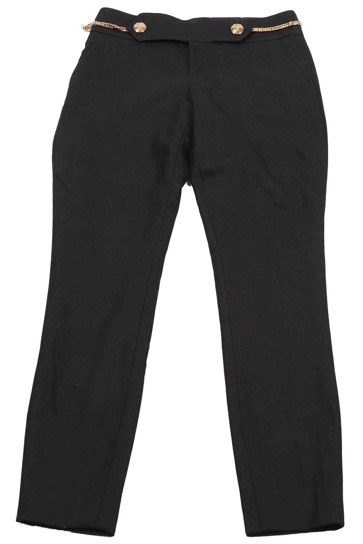 GUCCI BLACK VINTAGE WOOL BLEND SKINNY PANTS IT 38 UK 6