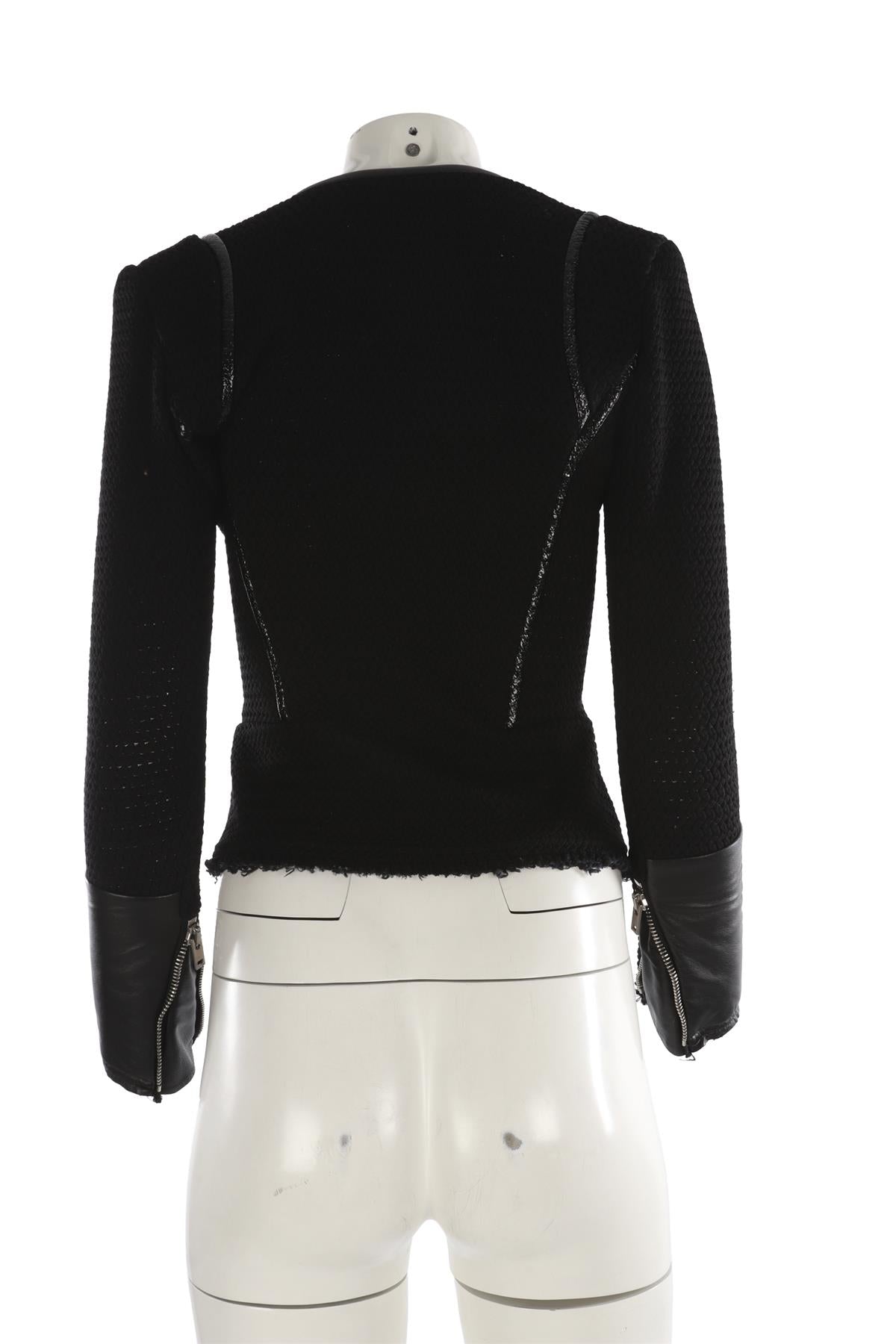 IRO BLACK COTTON JACKET FR 38 UK 10