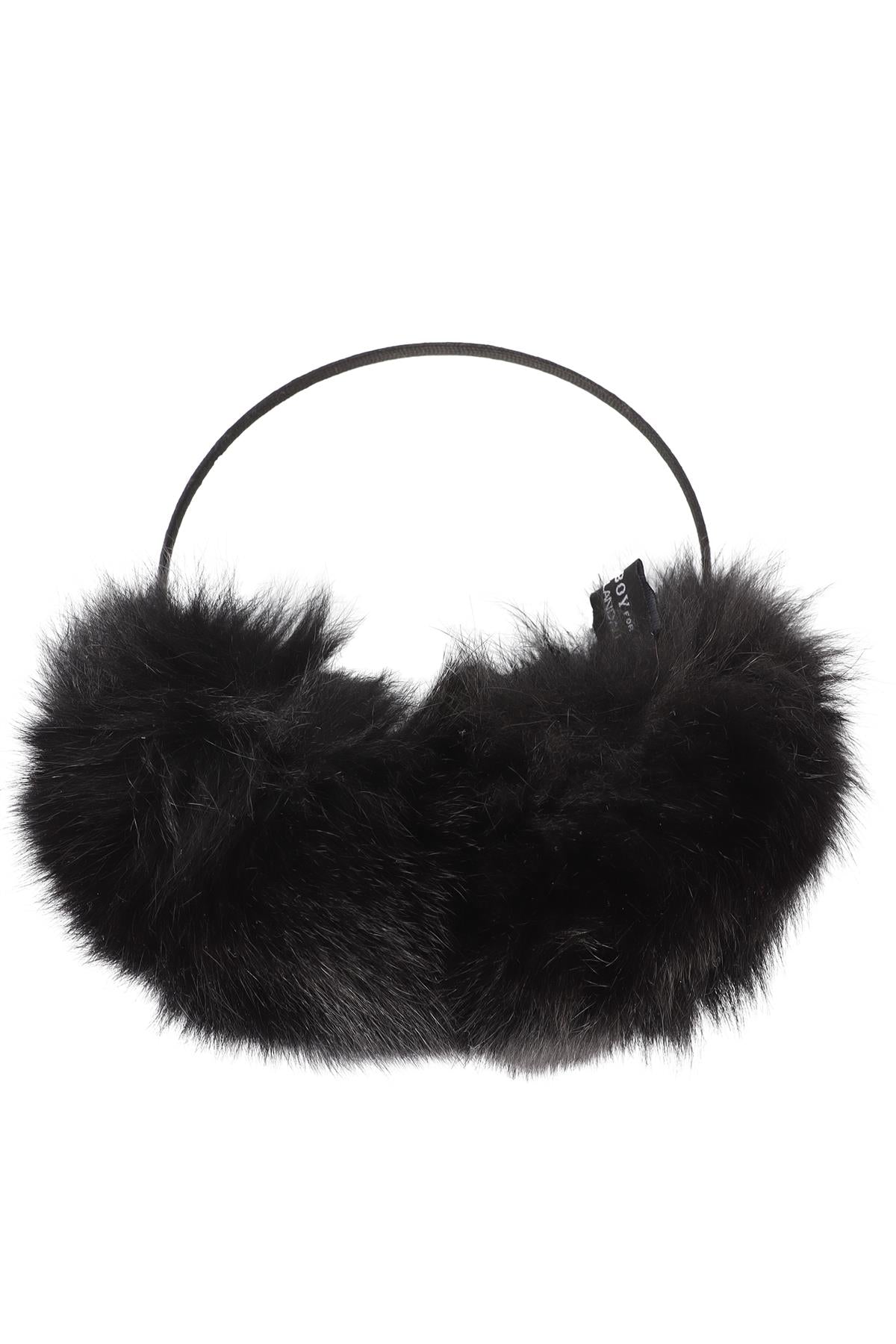 BRYAN BOY FOR ADRIENNE LANDAU BLACK FUR EAR MUFFS