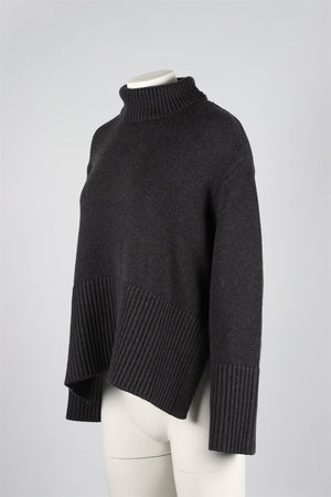 SOPHIE RUE GREY WOOL BLEND TURTLENECK SWEATER XSMALL