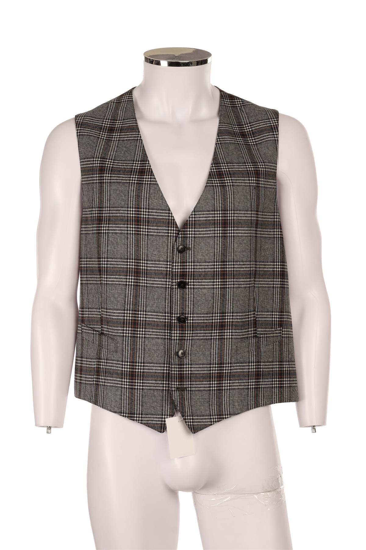 GUCCI GREY MEN'S WOOL WAISTCOAT IT 52 UK/US CHEST 42