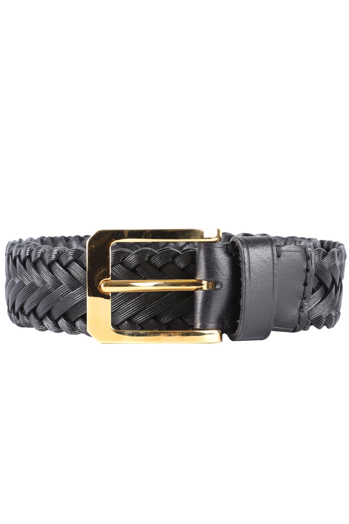 TOM FORD BLACK MEN'S LEATHER BELT 90 CM