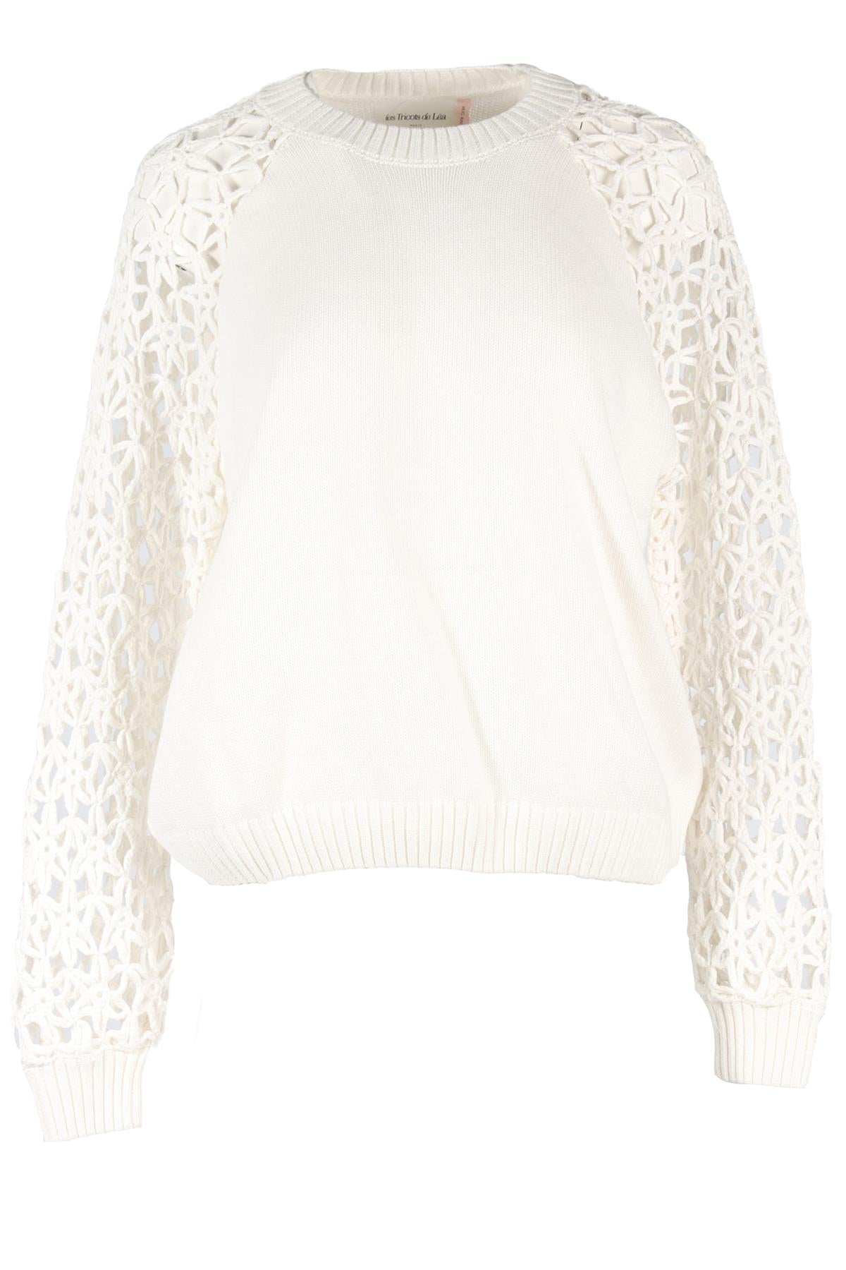 LES TRICTOS DE LÉA IVORY COTTON SWEATER UK 10-12