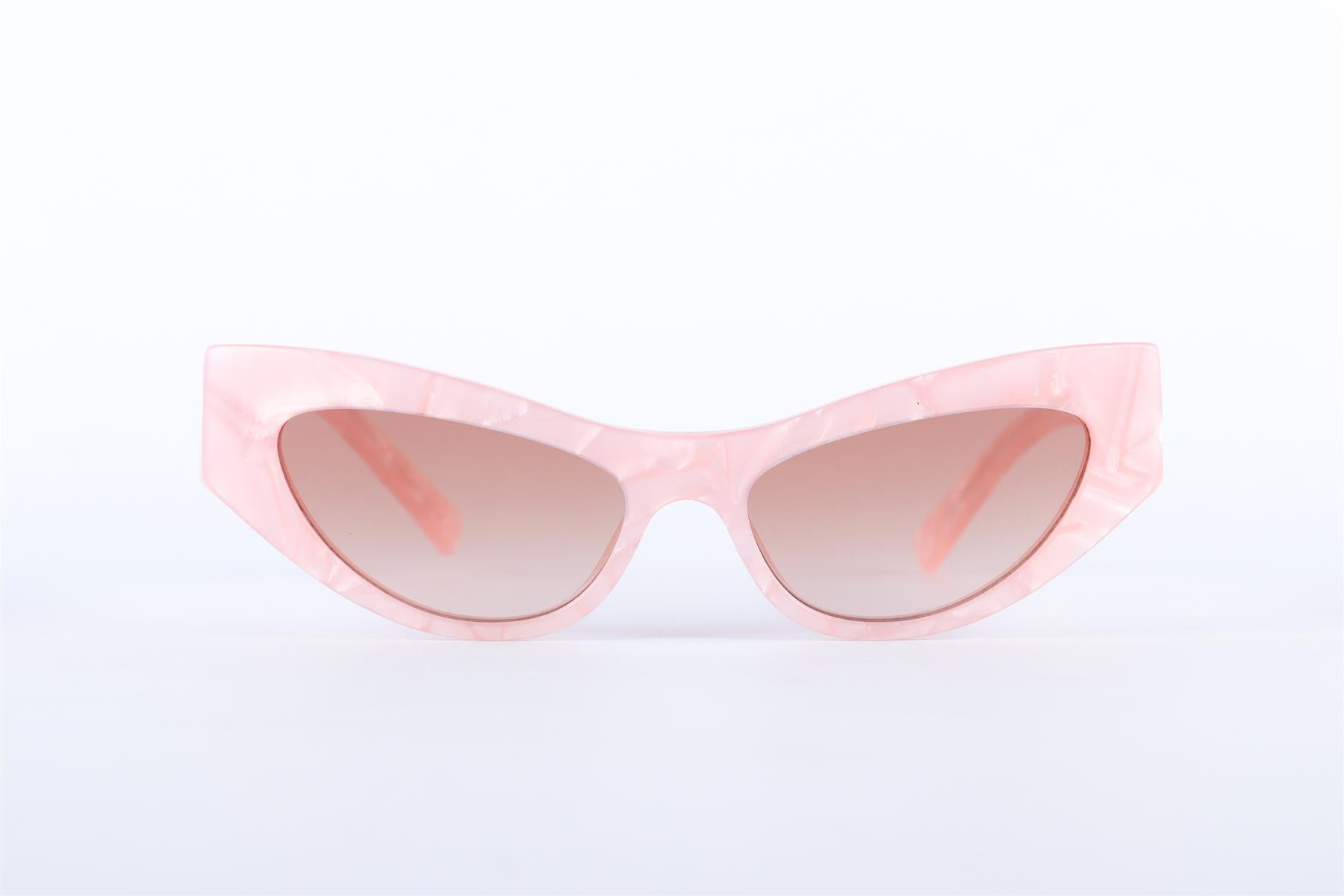 DOLCE & GABBANA PINK CAT EYE ACETATE SUNGLASSES