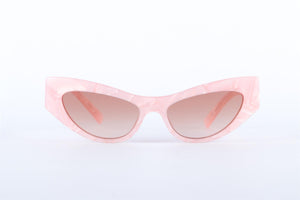 DOLCE & GABBANA PINK CAT EYE ACETATE SUNGLASSES