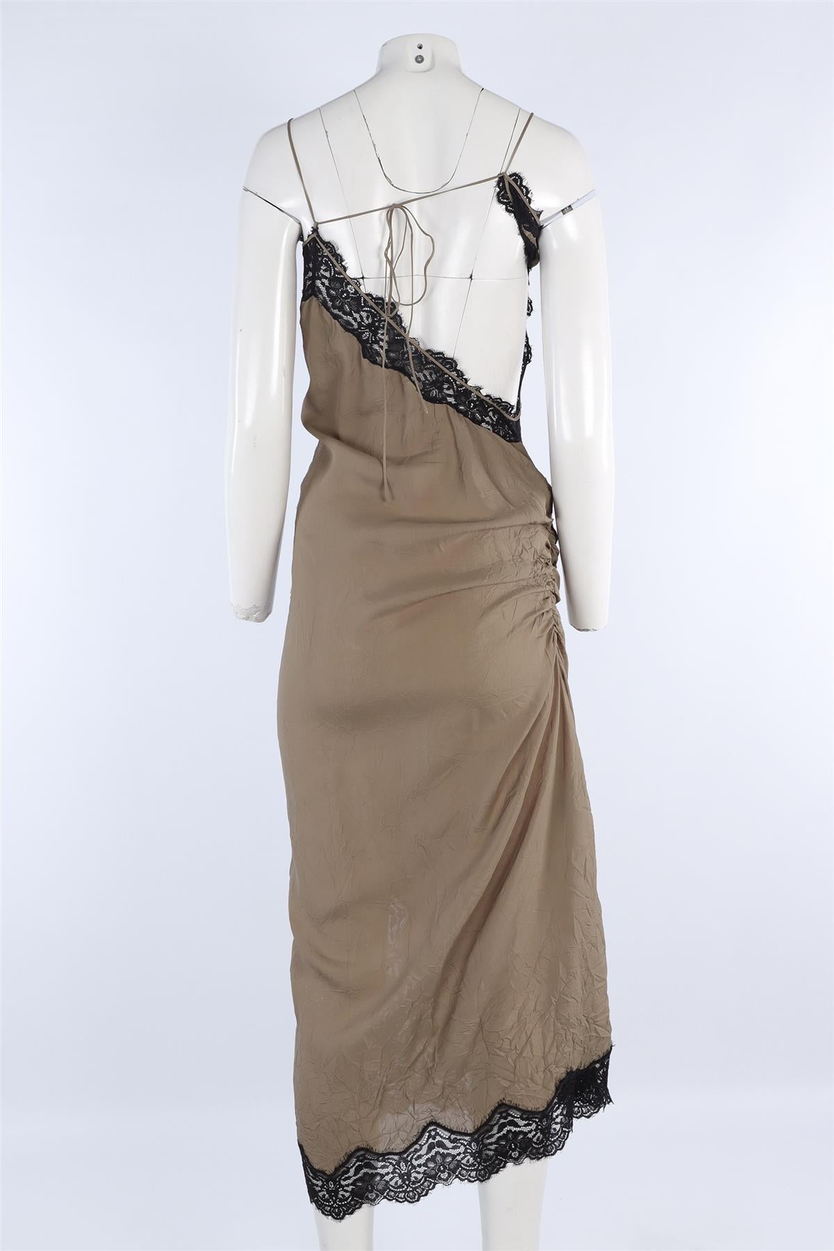 CHRISTOPHER ESBER GREEN CREPE MAXI DRESS