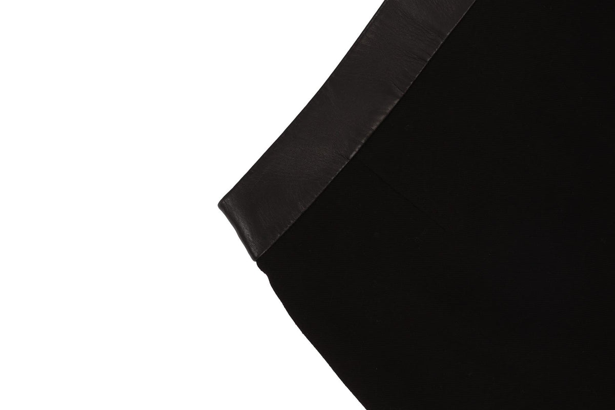 HERMÈS BLACK WOOL MIDI SKIRT FR 42 UK 14