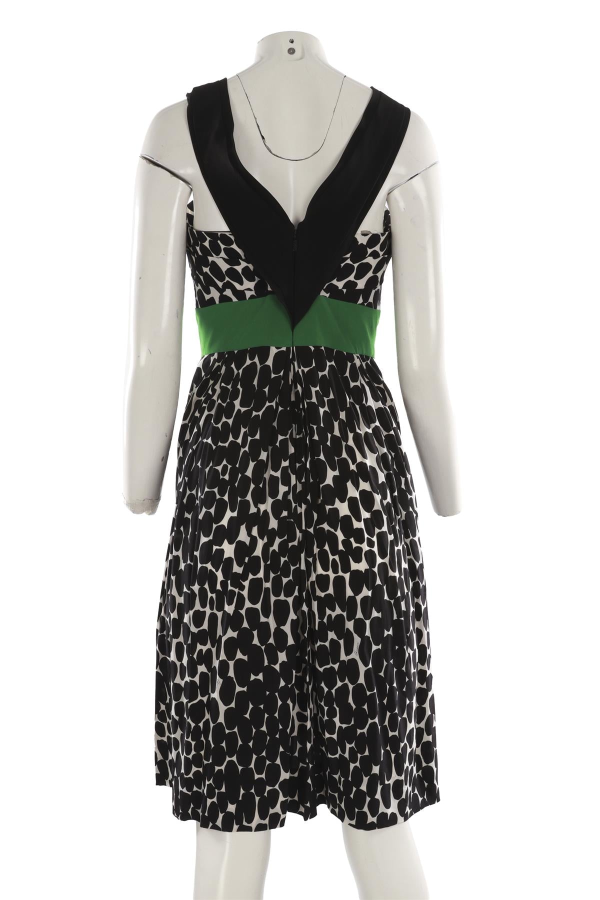 GUCCI BLACK 2007 SILK MIDI DRESS IT 40 UK 8