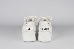 CELINE WHITE BLOCK LEATHER PLATFORM SNEAKERS EU 40 UK 7 US 10