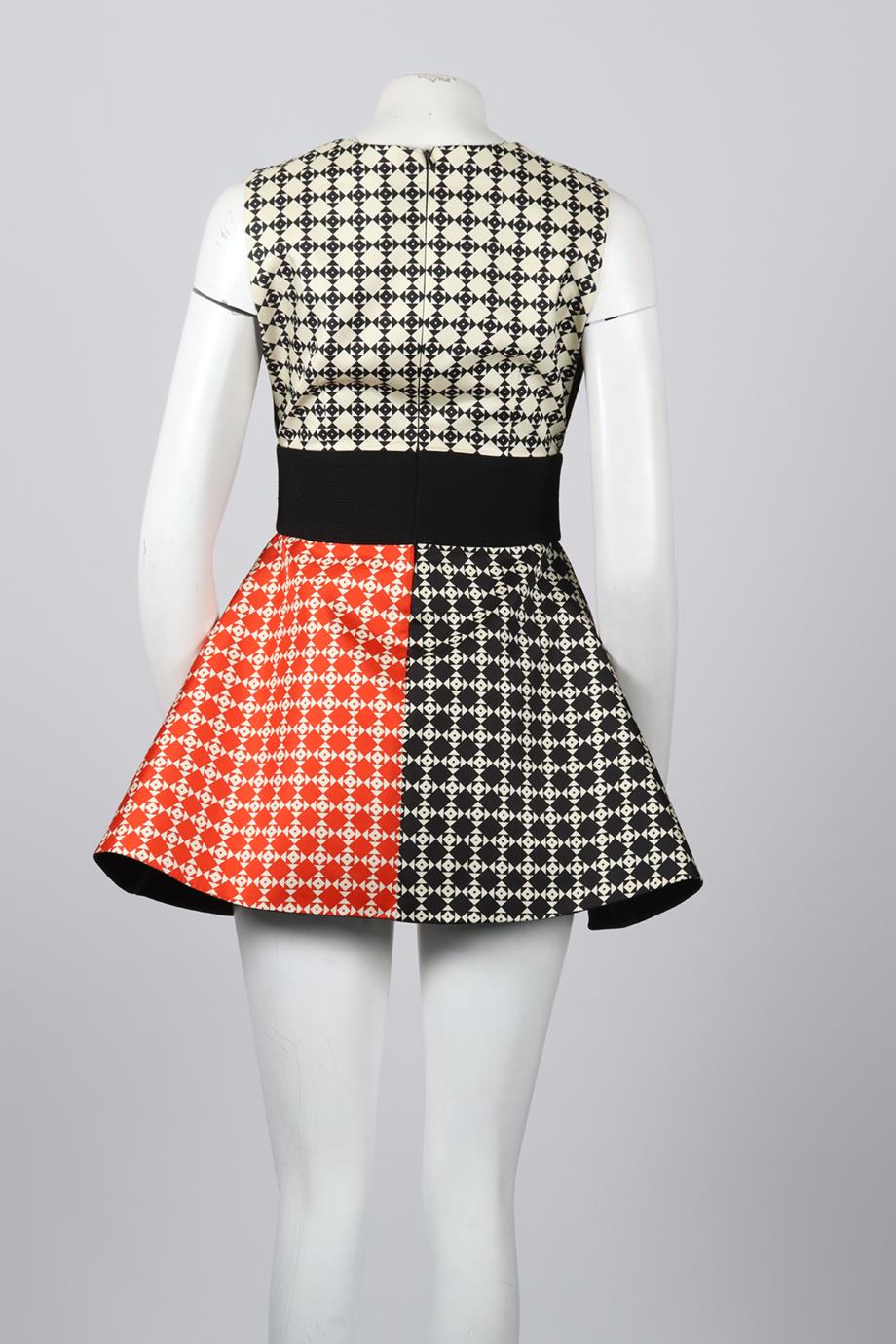 FAUSTO PUGLISI PRINTED SILK MINI DRESS UK 10