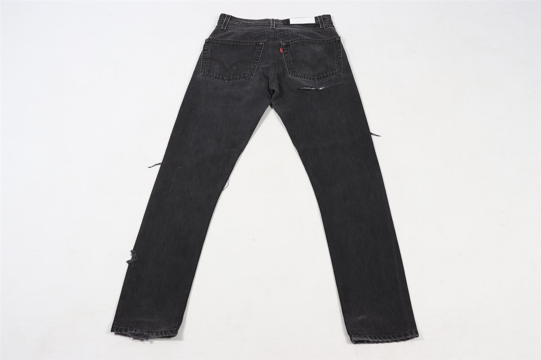 RE/DONE BLACK HIGH RISE STRAIGHT LEG JEANS W24 UK 6