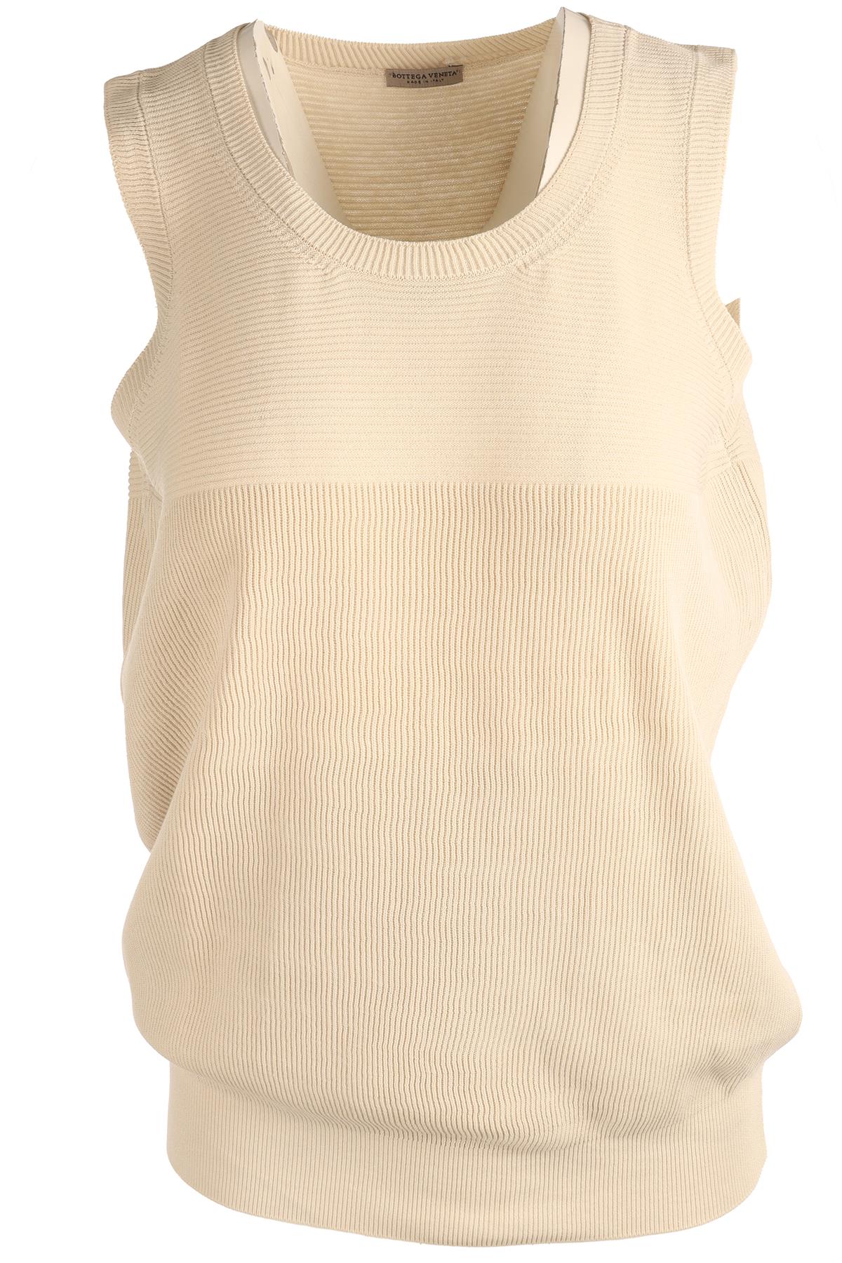 BOTTEGA VENETA BEIGE COTTON TOP IT 46 UK 14