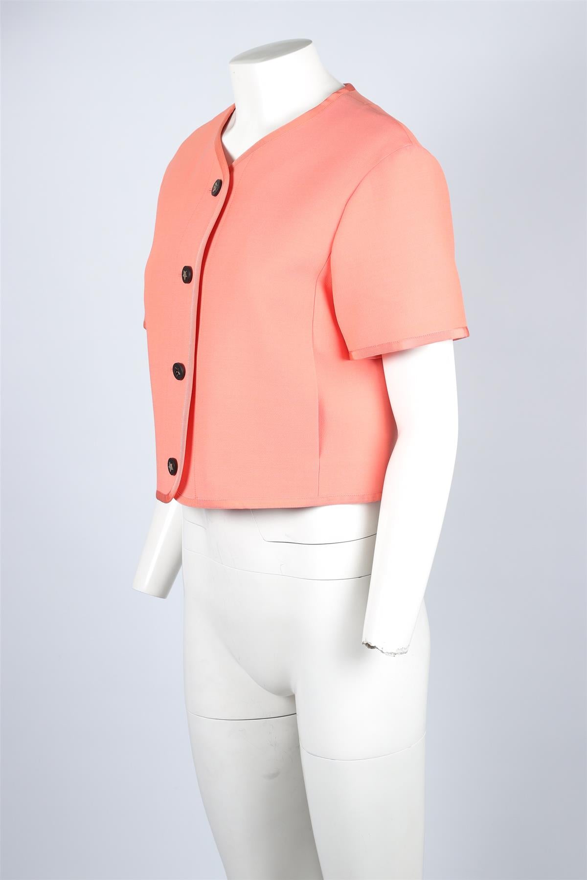 CHRISTIAN DIOR PINK WOOL JACKET FR 38 UK 10