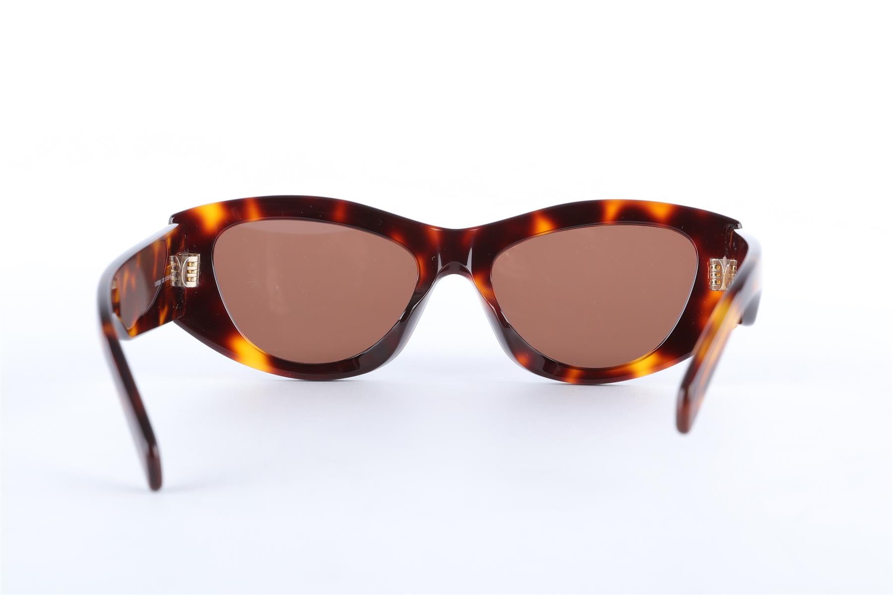 CELINE BROWN TRIOMPHE ACETATE SUNGLASSES