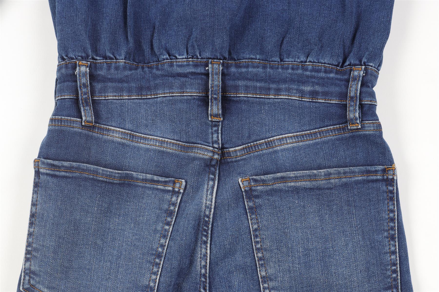 FRAME BLUE DENIM JUMPSUIT XSMALL
