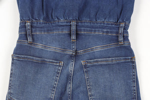 FRAME BLUE DENIM JUMPSUIT XSMALL