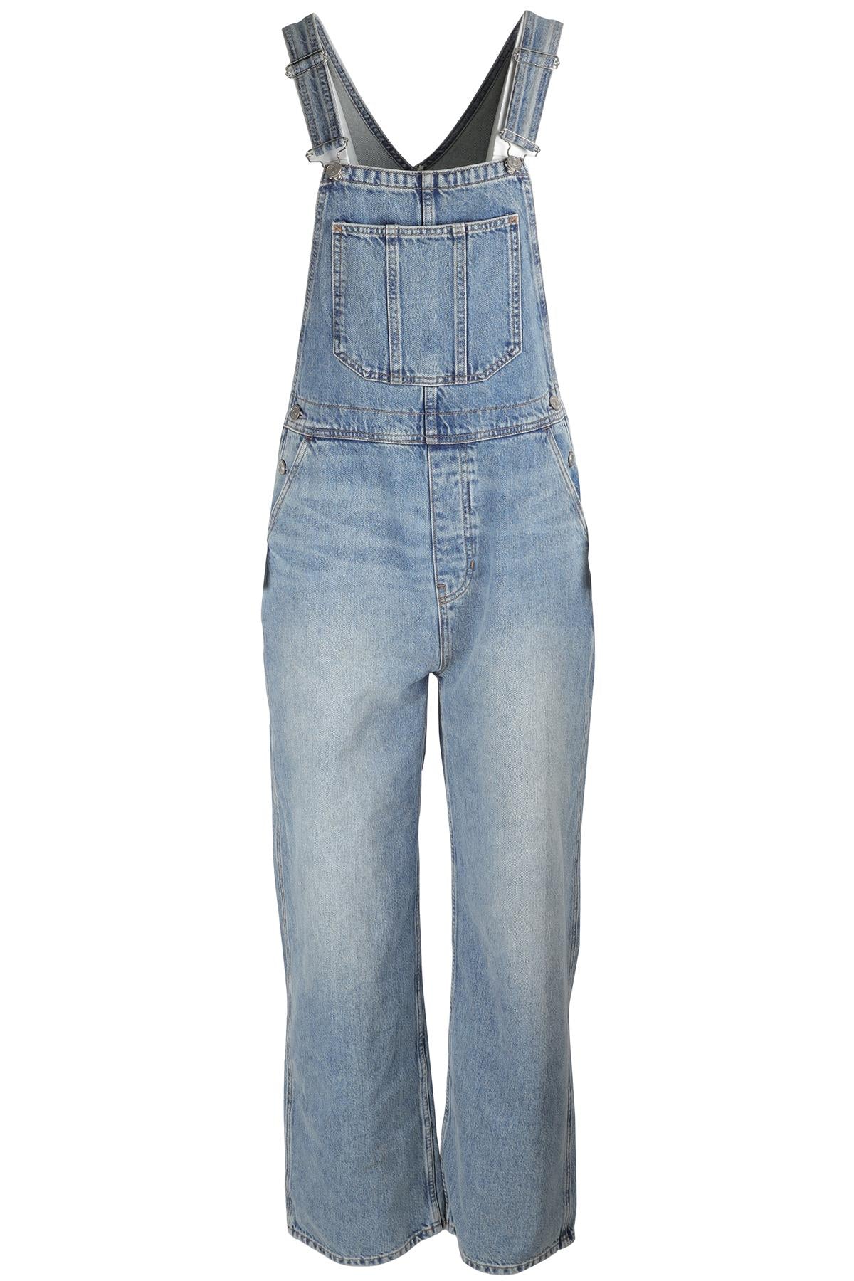 REFORMATION BLUE DENIM DUNGAREES US 2 UK 6