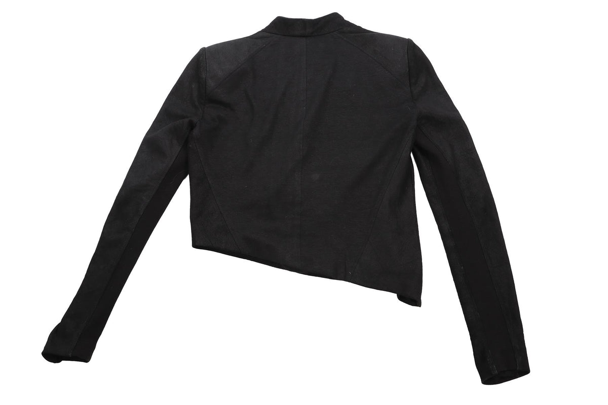 HELMUT LANG BLACK LINEN JACKET SMALL