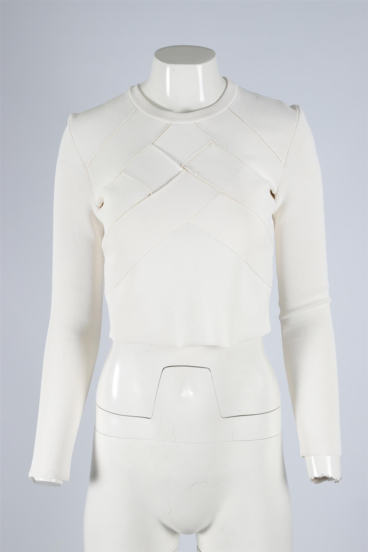 PROENZA SCHOULER WHITE KNIT TOP SMALL
