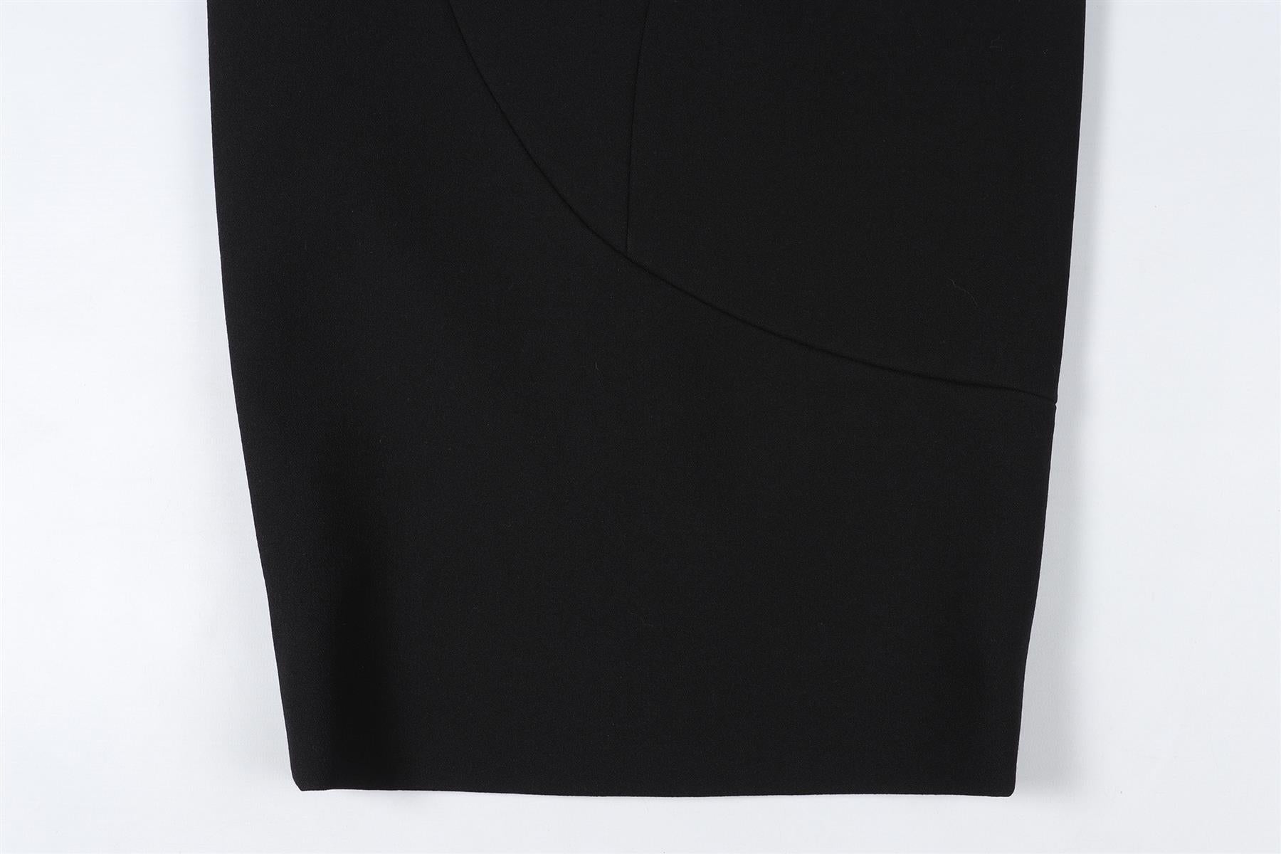 VICTORIA BECKHAM BLACK WOOL MIDI SKIRT UK 6