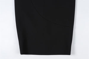 VICTORIA BECKHAM BLACK WOOL MIDI SKIRT UK 6
