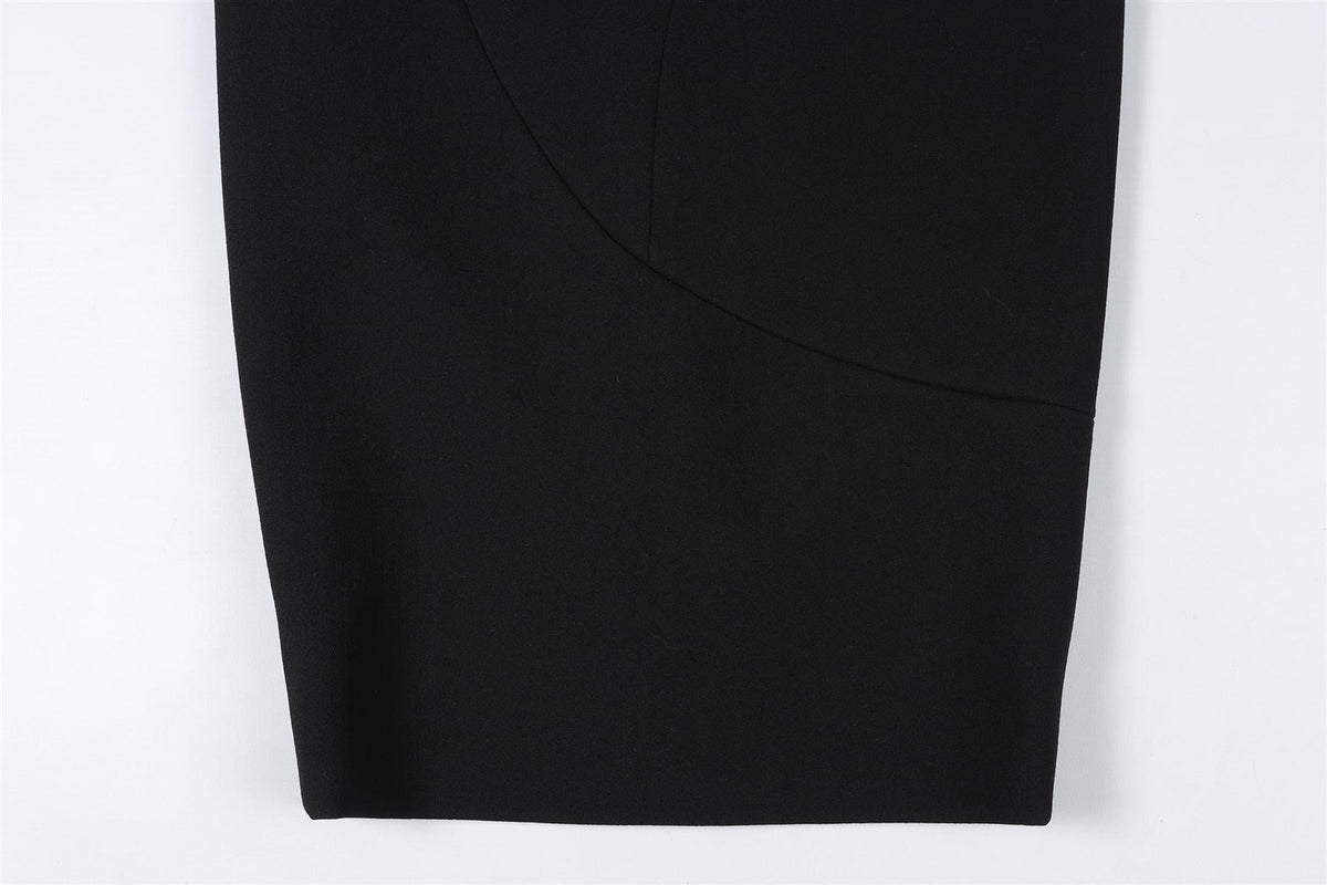 VICTORIA BECKHAM BLACK WOOL MIDI SKIRT UK 6
