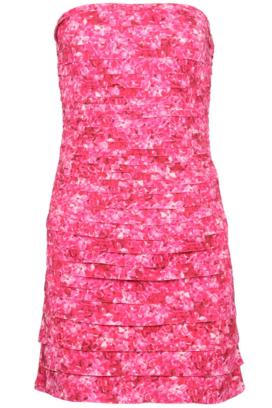 MICHAEL KORS FLORAL PRINT SILK MINI DRESS US 4 UK 8