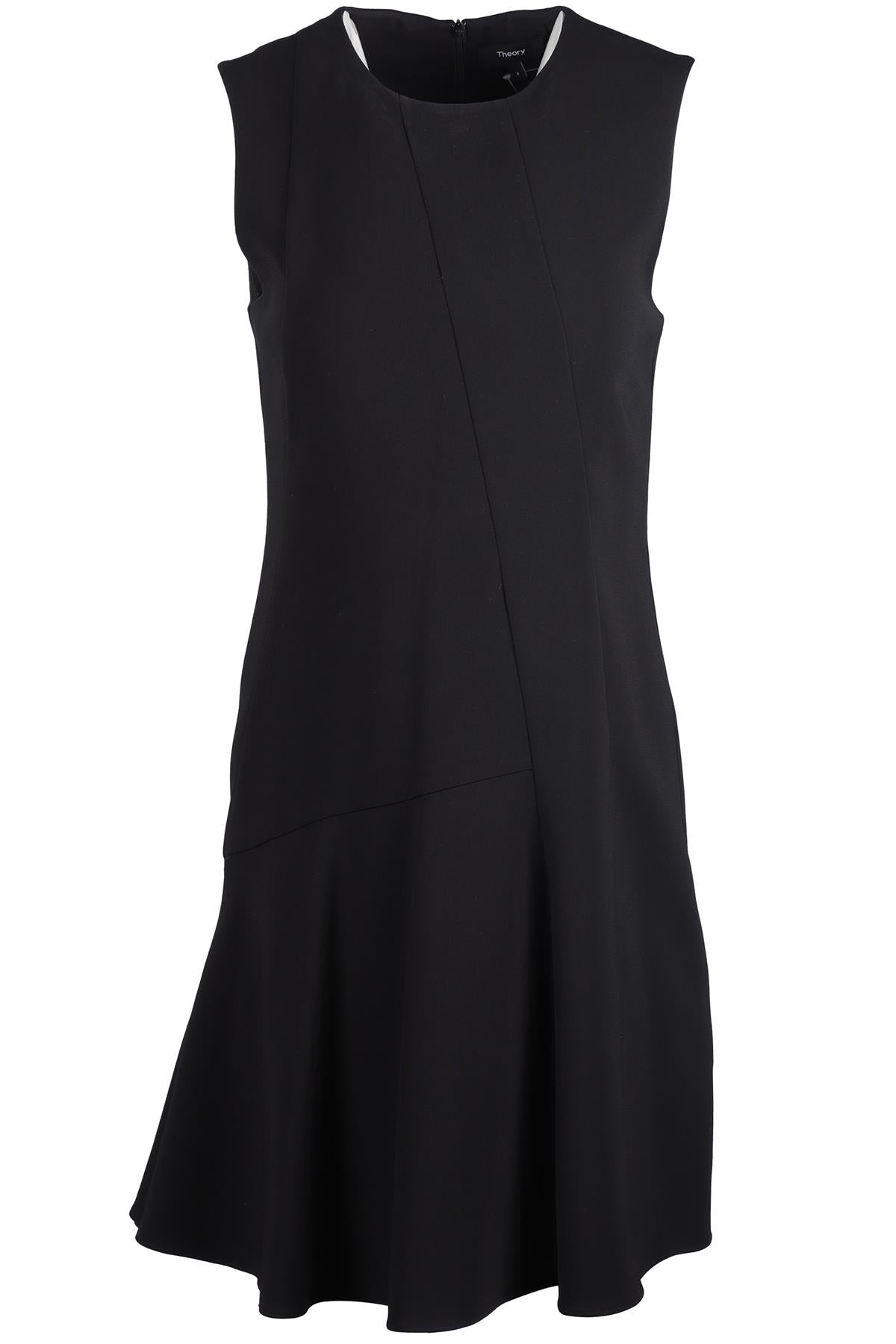 THEORY BLACK CREPE MIDI DRESS US 4 UK 8