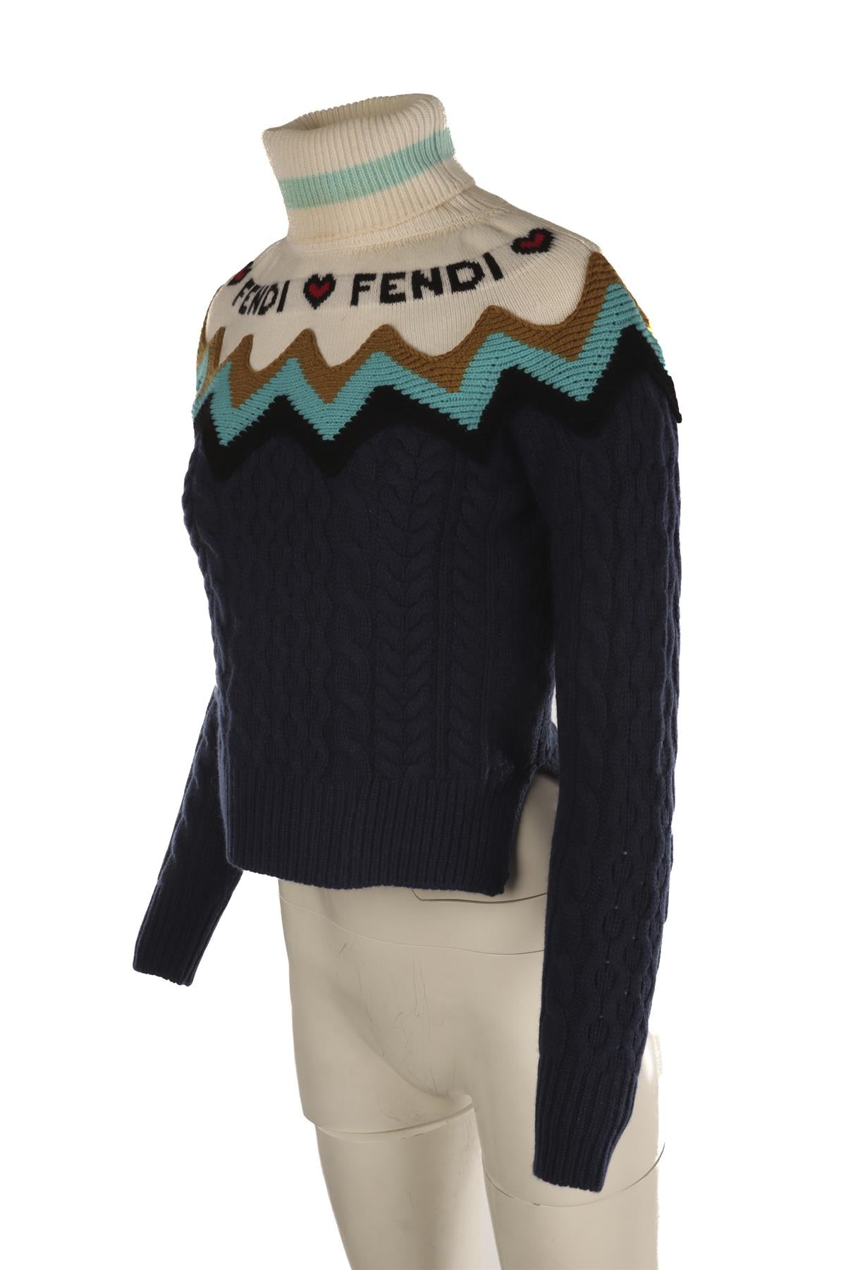 FENDI MULTI WOOL SWEATER IT 38 UK 6