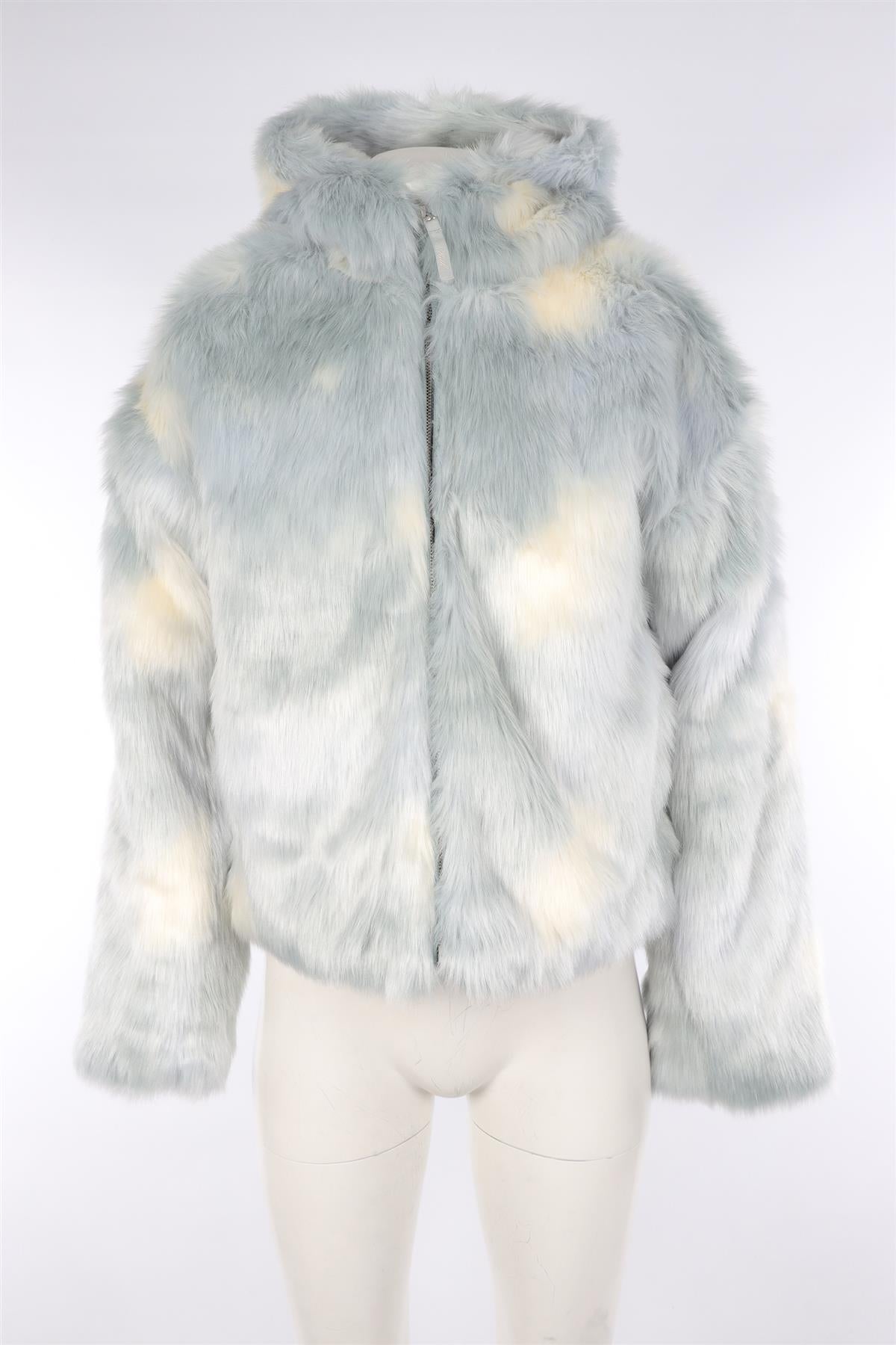 KITH BLUE COTTON FAUX FUR JACKET SMALL